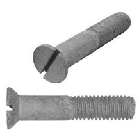 1/2"-13 X 2"  Flat Head, Slotted, Cap Screw, Coarse, HDG